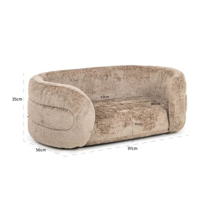 Pet bed Bingo taupe chenille (Bergen 104 taupe chenille)