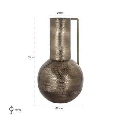 Vase Leia big smoke black (Smoke)