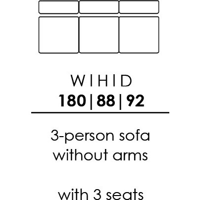 Skandia 3 Person Sofa Without Arms - 3 Seats (AO60)