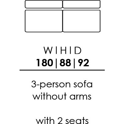 Skandia 3 Person Sofa Without Arms - 2 Seats (BO90)