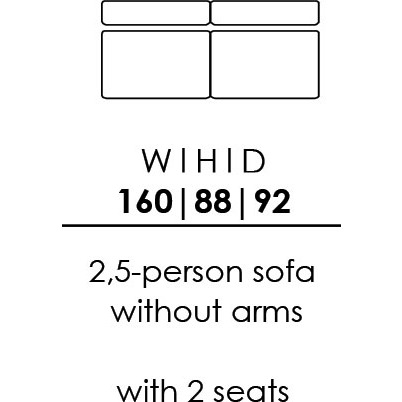 Skandia 2.5 Person Sofa Without Arms - 2 Seats (BO80)