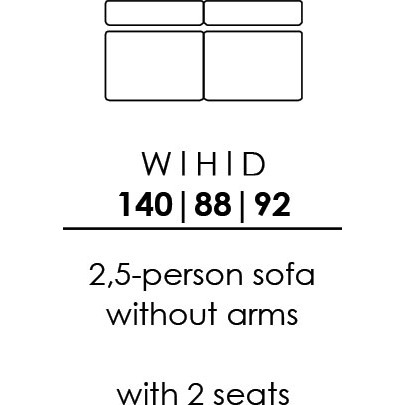 Skandia 2.5 Person Sofa Without Arms - 2 Seats (BO70)