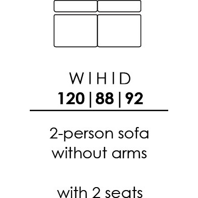 Skandia 2 Person Sofa Without Arms - 2 Seats (BO60)
