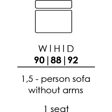 Skandia 1.5 Person Sofa Without Arms - 1 Seat (CO90)