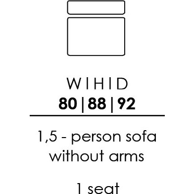 Skandia 1.5 Person Sofa Without Arms - 1 Seat (CO80)
