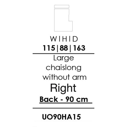 Skandia Large Chaise longue Without Arm (Right) - (UO90HA15)