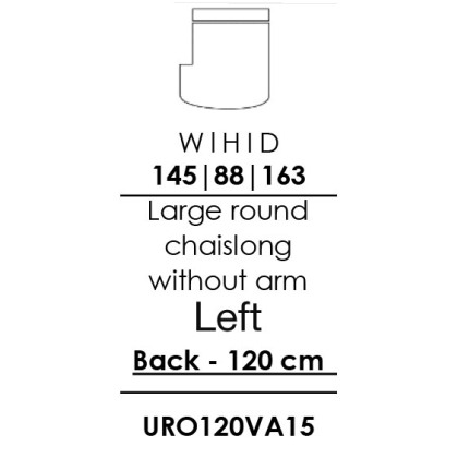 Skandia Large Round Chaise longue Without Arm (Left) - (UO120VA15)