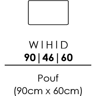 Skandia 90 x 60cm Pouffe (L90)