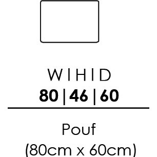 Skandia 80 x 60cm Pouffe (L80)