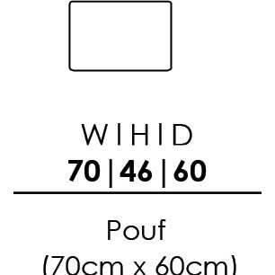 Skandia 70 x 60cm Pouffe (L70)