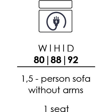 Skandia 1.5 Person Sofa Without Arms + Electric Recliner Recliner - 1 Seat (CO80-F21)