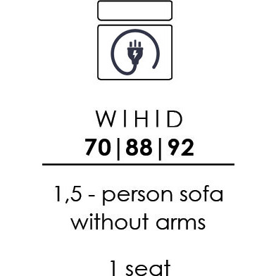 Skandia 1.5 Person Sofa Without Arms + Electric Recliner Recliner - 1 Seat (CO70-F21)