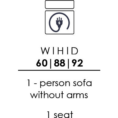 Skandia 1 Person Sofa Without Arms + Electric Recliner Recliner - 1 Seat (CO60-F21)