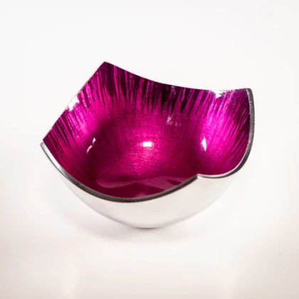 Brushed Pink Square Dish 11.5cm