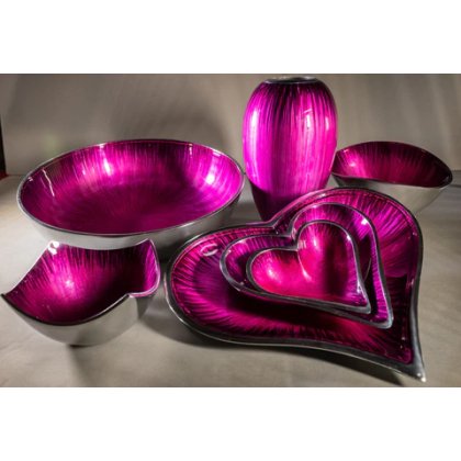 Brushed Pink Fruit Bowl 25cm