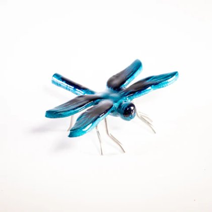 Brushed Aqua Dragonfly Small 14cm