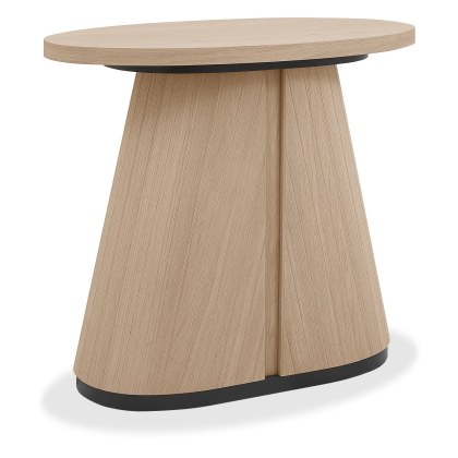 Luma Scandi Oak & Peppercorn Oval Lamp Table
