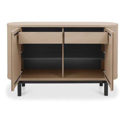 Luma Scandi Oak & Peppercorn Narrow Sideboard