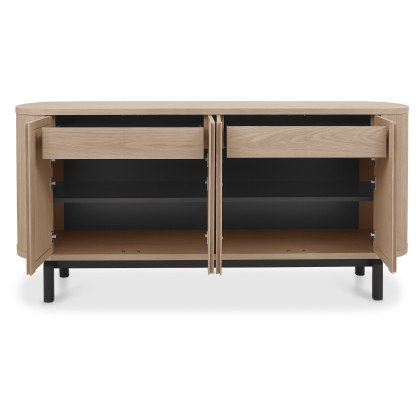 Luma Scandi Oak & Peppercorn Wide Sideboard