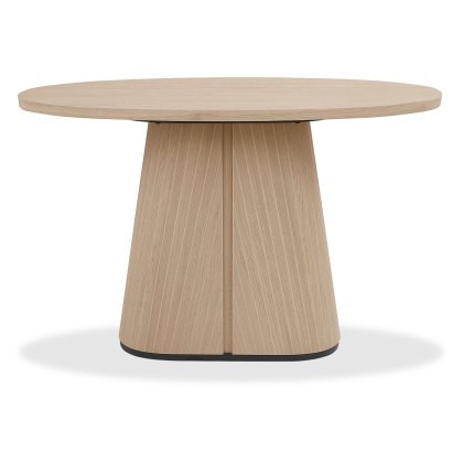 Luma Scandi Oak & Peppercorn Oval Console Table
