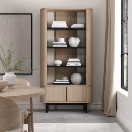 Luma Scandi Oak & Peppercorn Open Display Unit