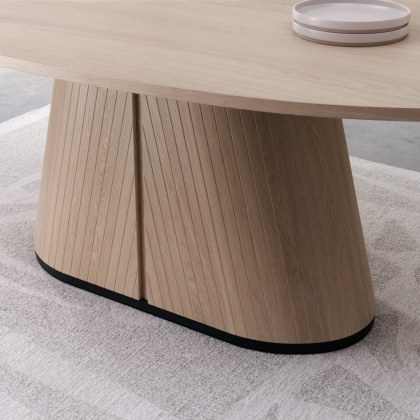 Luma Scandi Oak & Peppercorn 6 Seater Dining Table