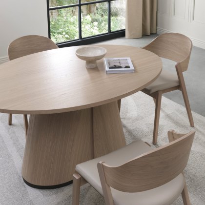 Luma Scandi Oak & Peppercorn 4 Seater Dining Table