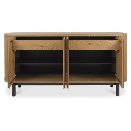 Luma Rustic Oak & Peppercorn Wide Sideboard