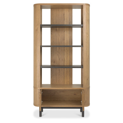 Luma Rustic Oak & Peppercorn Open Display Unit