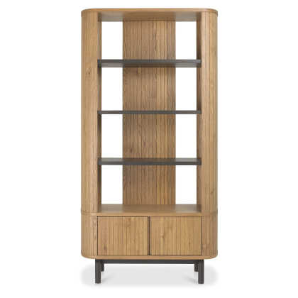 Luma Rustic Oak & Peppercorn Open Display Unit