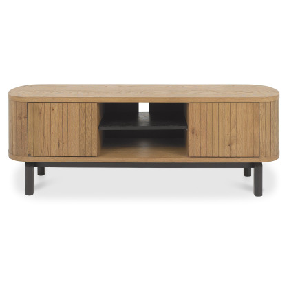 Luma Rustic Oak & Peppercorn Entertainment Unit