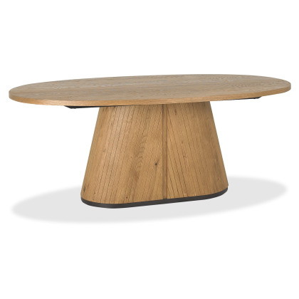 Luma Rustic Oak & Peppercorn 6 Seater Dining Table (200 x 110cm)