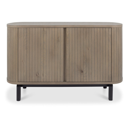 Luma Grey Oiled Oak & Peppercorn Narrow Sideboard