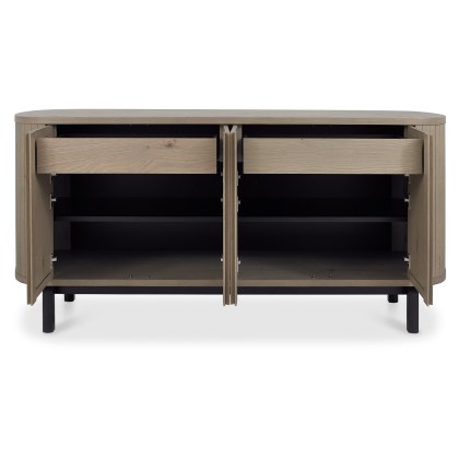 Luma Grey Oiled Oak & Peppercorn Wide Sideboard