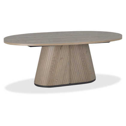 Luma Grey Oiled Oak & Peppercorn 6 Seater Dining Table (200 x 110cm)