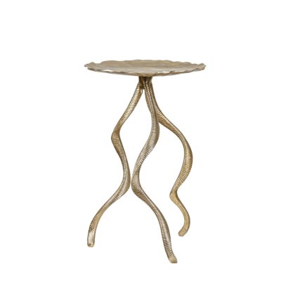 60cm Gold Antler Metal Accent Table