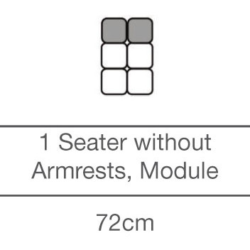 Kingsley 1 Seater without Armrests Module (72cm) by 3C Candy Kingsley 1 Seater without Armrests Module (72cm) by 3C Candy