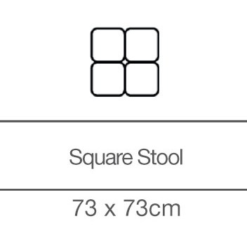 Kingsley Square Stool (73 x 73cm) by 3C Candy Kingsley Square Stool (73 x 73cm) by 3C Candy