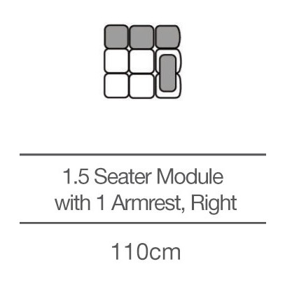 Kingsley 1.5 Seater with Armrest - Right (110cm) by 3C Candy Kingsley 1.5 Seater with Armrest - Right (110cm) by 3C Candy