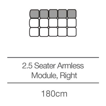 Kingsley 2.5 Seater Armless Sofa Add-On Module - Right (180cm) by 3C Candy Kingsley 2.5 Seater Armless Sofa Add-On Module - Right (180cm) by 3C Candy