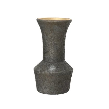 Vase Terracotta Black Matt with Glitter Gold Lining