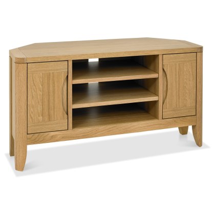 Chester Oak Corner Entertainment Unit by Bentley Designs