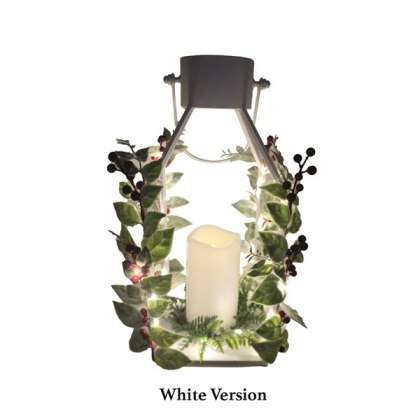 LED Lantern White 15 x 36cms