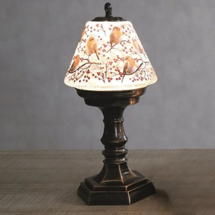 LED Robin Lamp Spinner 32cms