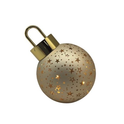 LED Bauble Deco Gold 12cms