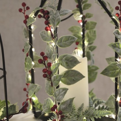 LED Lantern Black 15 x 36cms