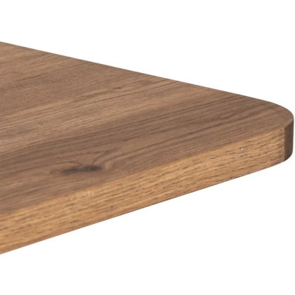 Brest 75 x 75cm Bar Table (92cm High) - Vintage Oak Natural Top & Gold Frame - by Habufa Brest 75 x 75cm Bar Table (92cm High) - Vintage Oak Natural Top & Gold Frame - by Habufa