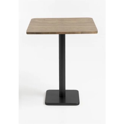 Brest 75 x 75cm Bar Table (92cm High) - Vintage Oak Natural Top & Black Frame - by Habufa Brest 75 x 75cm Bar Table (92cm High) - Vintage Oak Natural Top & Black Frame - by Habufa