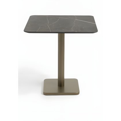 Brest 75 x 75cm Bar Table (92cm High) - Marble Onyx Top & Gold Frame - by Habufa Brest 75 x 75cm Bar Table (92cm High) - Marble Onyx Top & Gold Frame - by Habufa