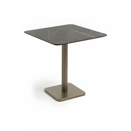 Brest 75 x 75cm Bar Table (92cm High) - Marble Onyx Top & Gold Frame - by Habufa Brest 75 x 75cm Bar Table (92cm High) - Marble Onyx Top & Gold Frame - by Habufa
